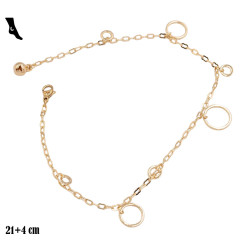 Bransoletka Xuping na kostkę pozłacana 18k - MF38643